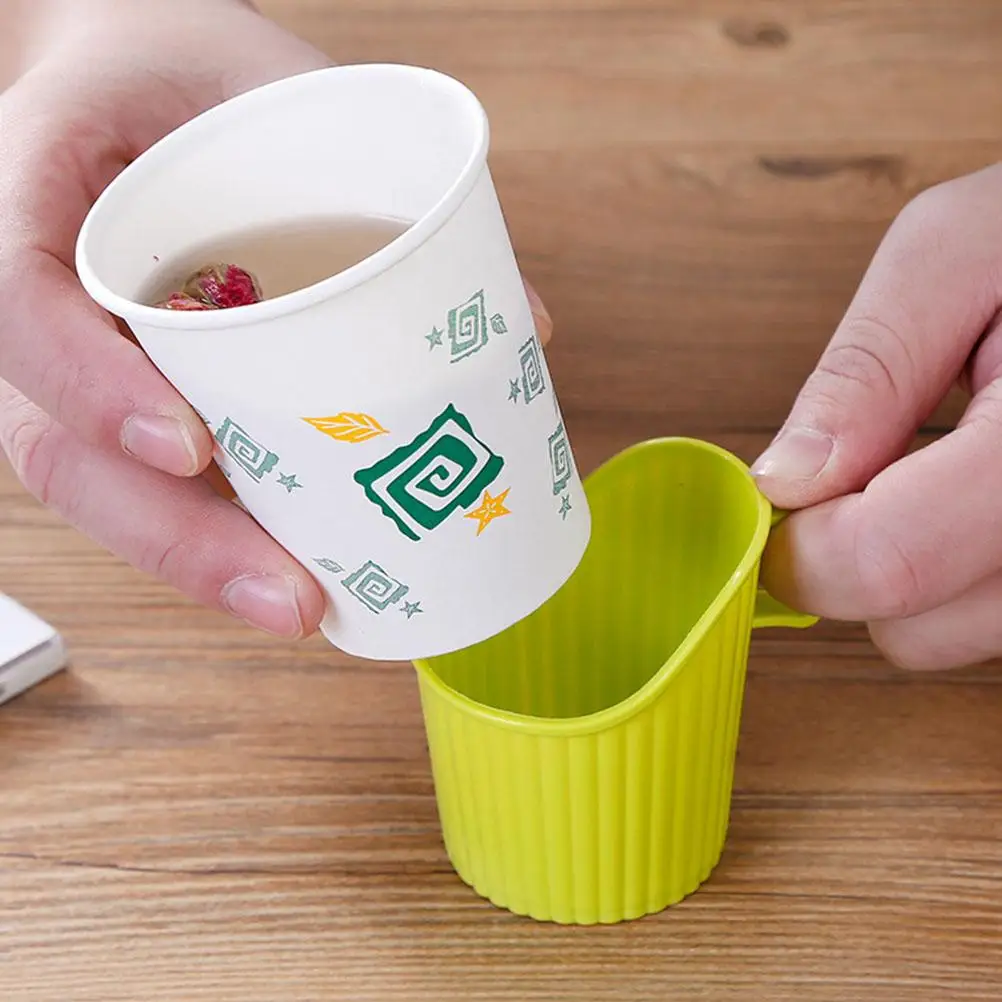 20 Pcs Hot Cup Disposable Paper Holder Office Iced Coffee Tumbler Pram Pp Mug Portable