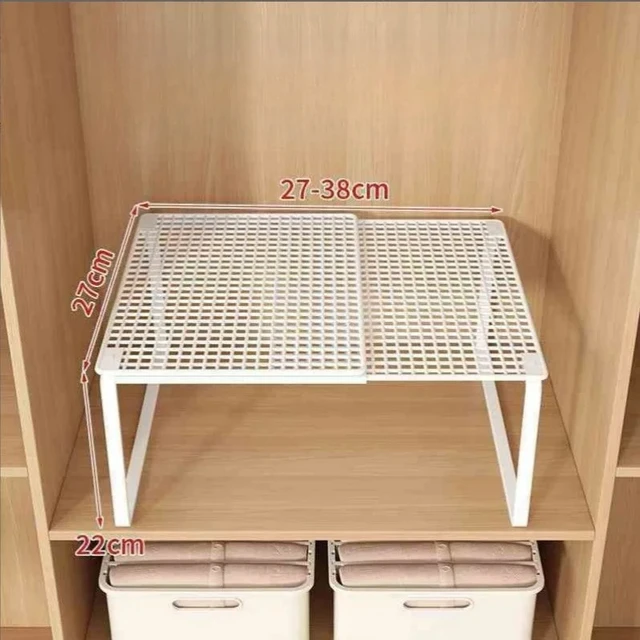 Stackable Telescopic Closet Shelf Retractable Expandable Wardrobe Divider Board  Adjustable Layered Partition Cabinet Organizer 6