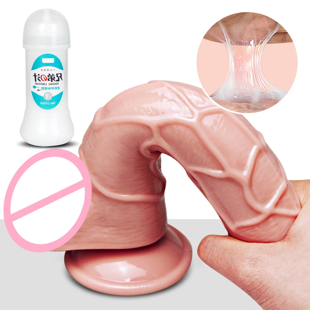Semen Viscous Lube Realistic Dildo Big Penis with Suction Cup G-spot Vagina Massage Oil Lube Sex Toys for Women Masturbation