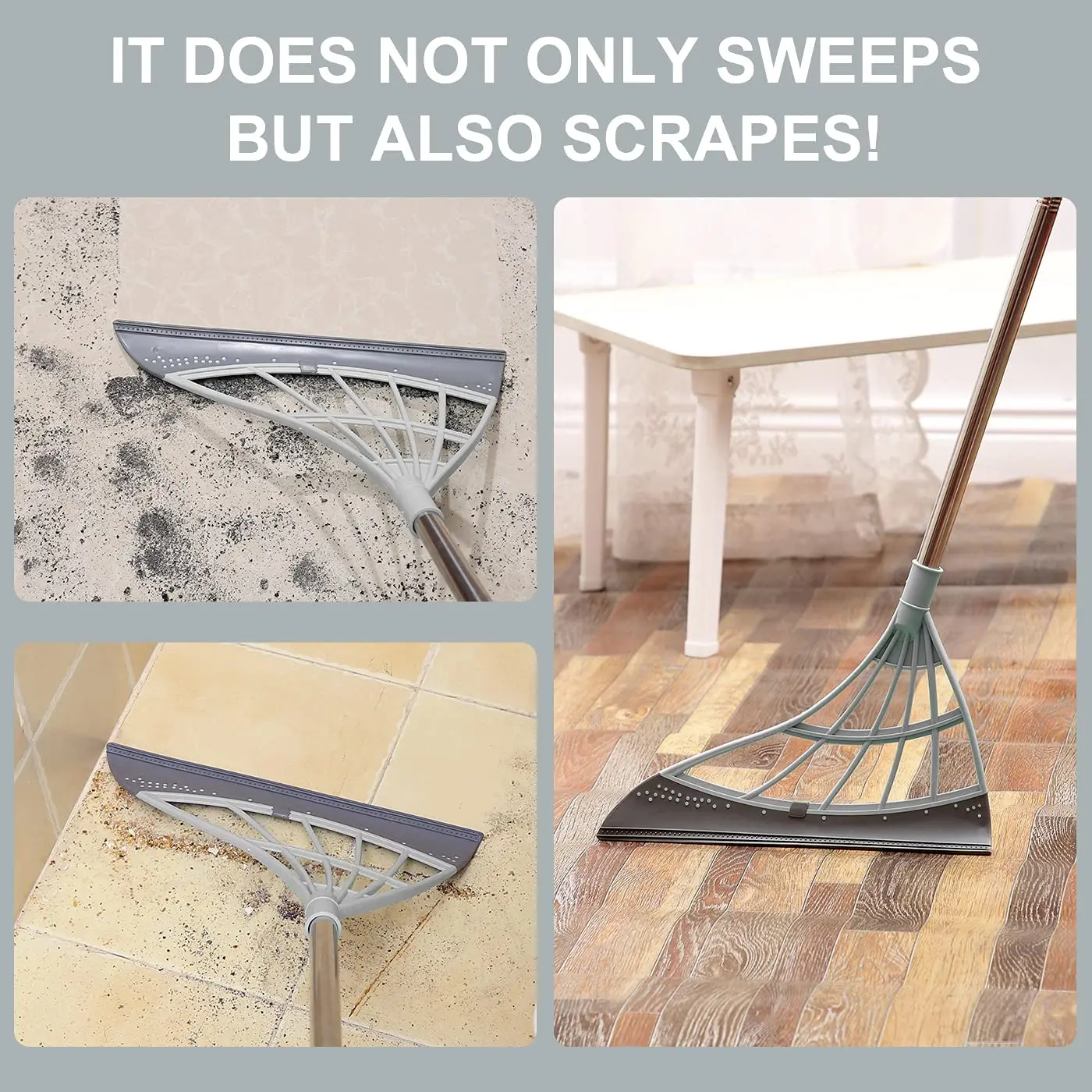 Multifunctional Magic Broom Sweeper Remove Dirt and Hair Rubber Mop