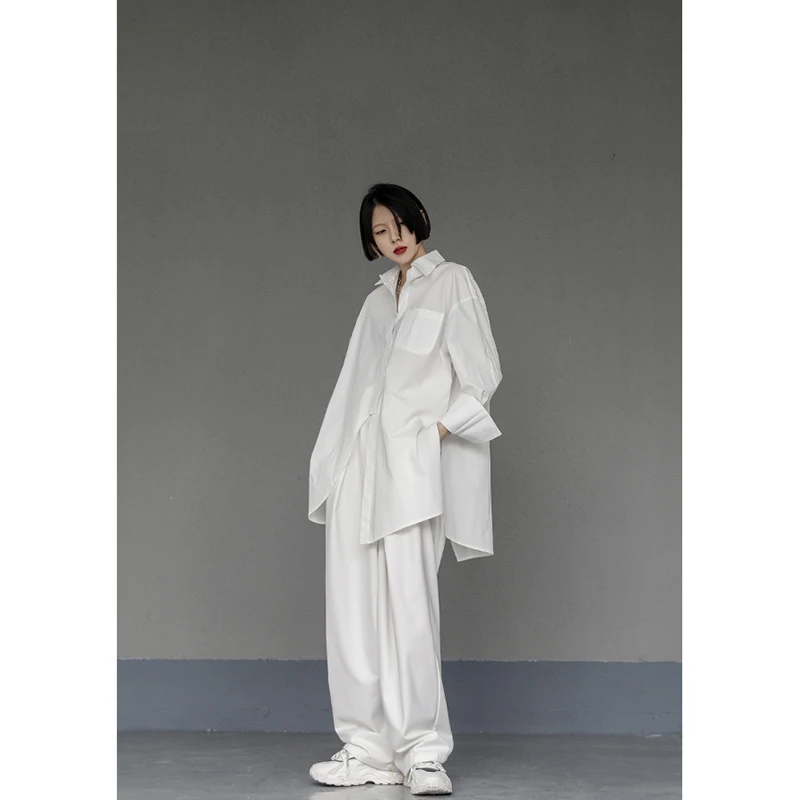 Women Shirts Men Gothic y2k Loose Oversize Casual Neutral