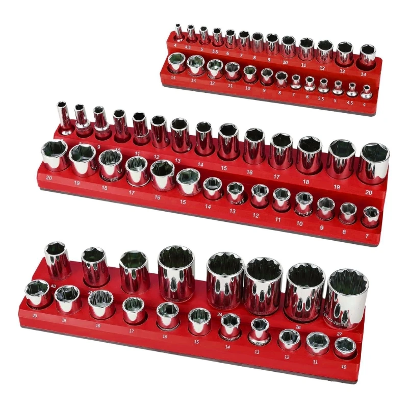 Socket Tray SAE & Metric Socket Holder for Efficient Tool Organization,for Professional Use Stand Holder 40JE 2