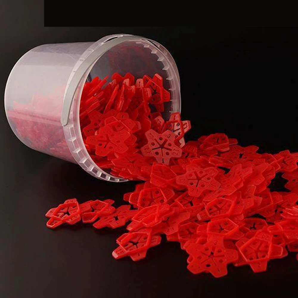 5in1 Reusable Tile Spacers Clips Wedge Plastic Shims Ceramic Leveling System 10-300Pcs