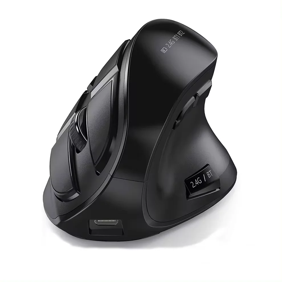 Ergonomic Wireless Vertical Mouse with Silent Design and Rechargeable 9-Button Functionality