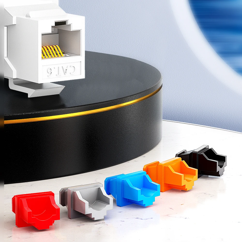 RJ45 Protector Cover AMPCOM Snap-in Anti-dust Soft PVC Insert for Swither Router