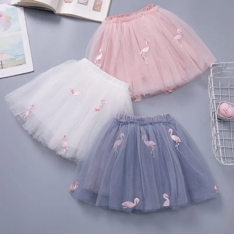 Summer Baby Kids Girls Pleated Skirt New 3-8yrs Baby Kids Girls Printing Gauze Skirt Children's Clothes Skirt