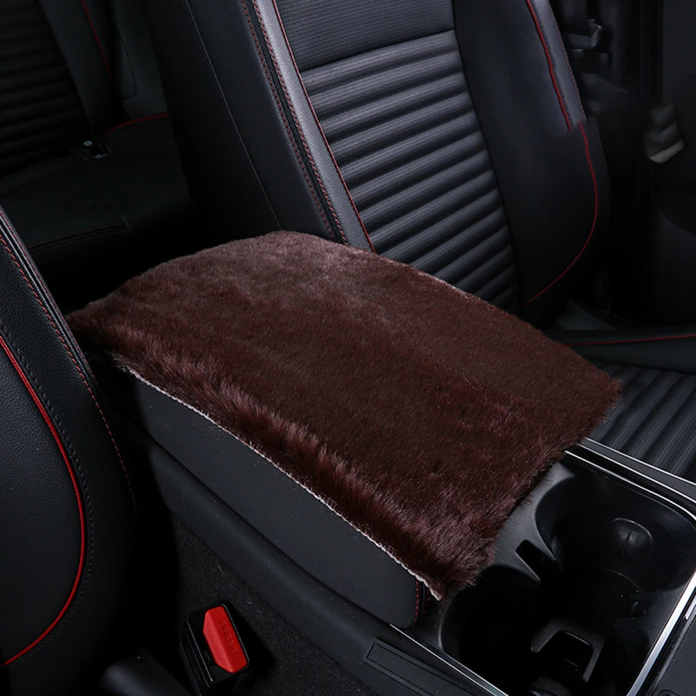 

Soft Plush Car Armrest Box Pad Cover Center Console Box Cushion Pads Universal Interior Car Accessories