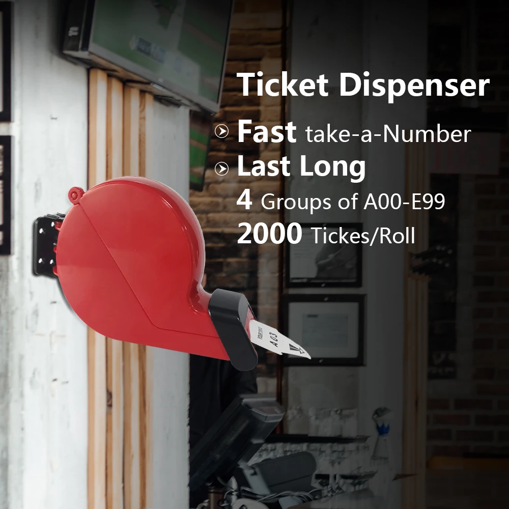 Professional Supply Queue Tickets Numbering Ticketing Printing Queue Tickets Dispenser 1roll Ticket A00-E99 be free
