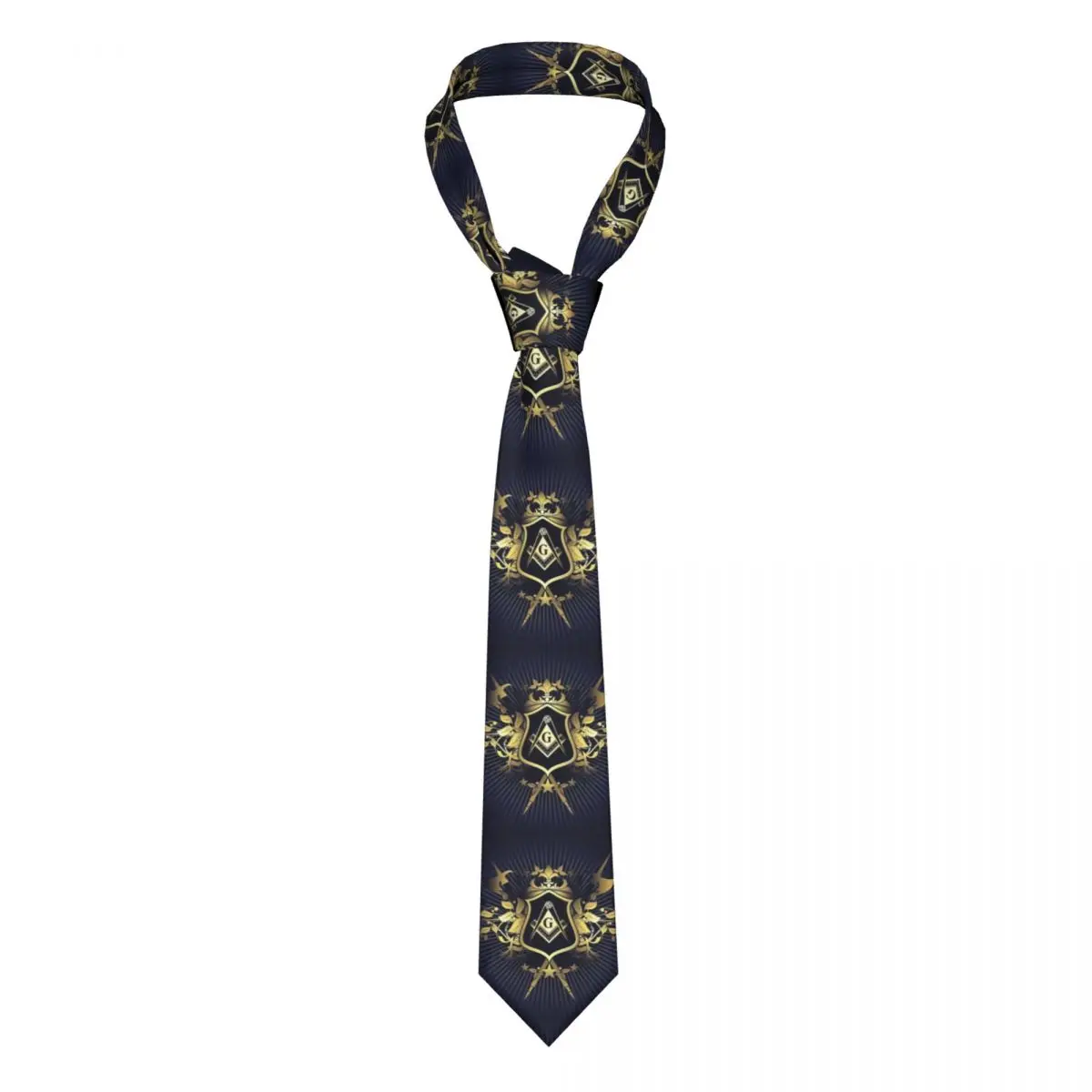 

Freemasonry Neckties Men Customized Silk Masonic Mason Polyester 8 cm Neck Ties for Office