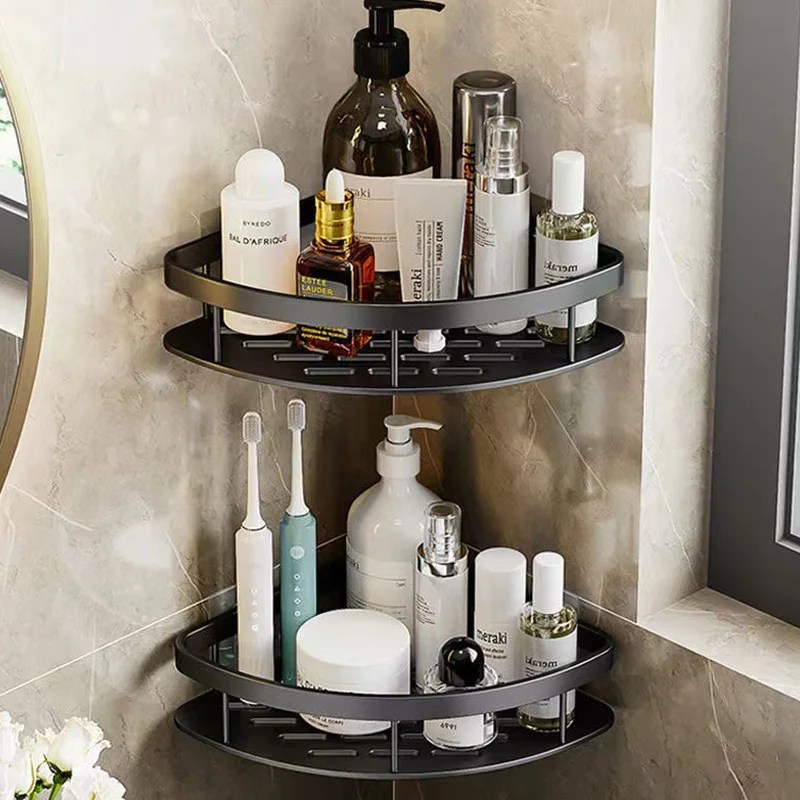 Bathroom Shelves No-drill Shampoo Storage Shower Rack Drill Free