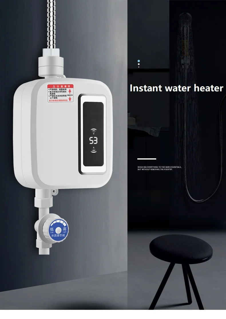 220V 3500W Home Mini Electric Shower Kitchen Tankless Water Heater  Instantaneous Storage-free Hot Water Heating Machine - AliExpress