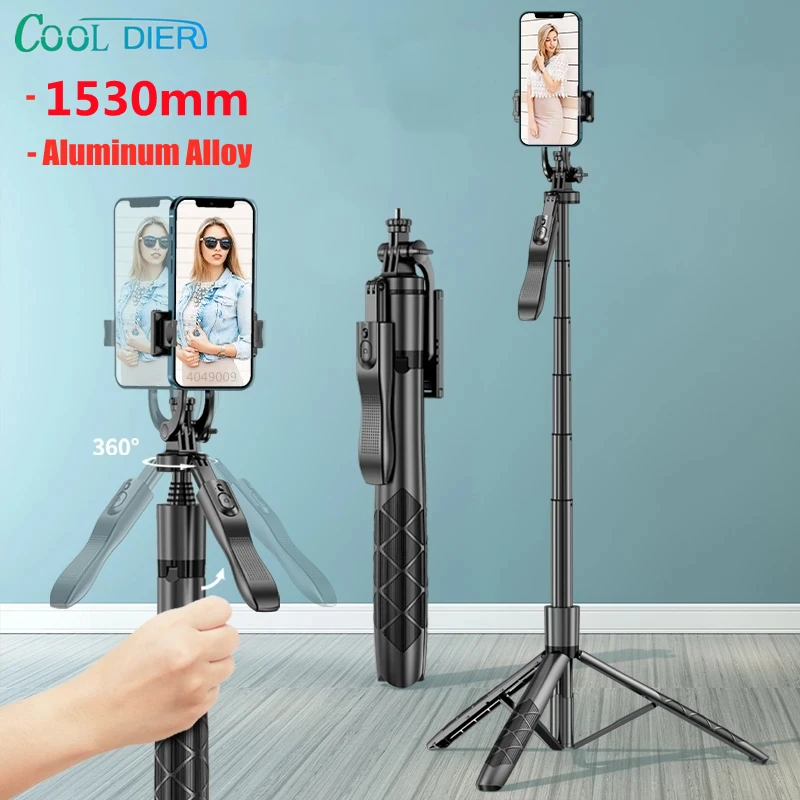 Cool Dier-selfie Stick com Tripé Monopé Dobrável com Obturador Bluetooth para Câmaras Gopro e Smartphones 1530 mm 1530 mm