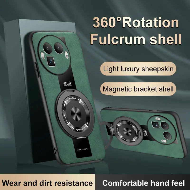 Leather Case with 360° Stand and Shockproof Protection - Anti-fall Design
