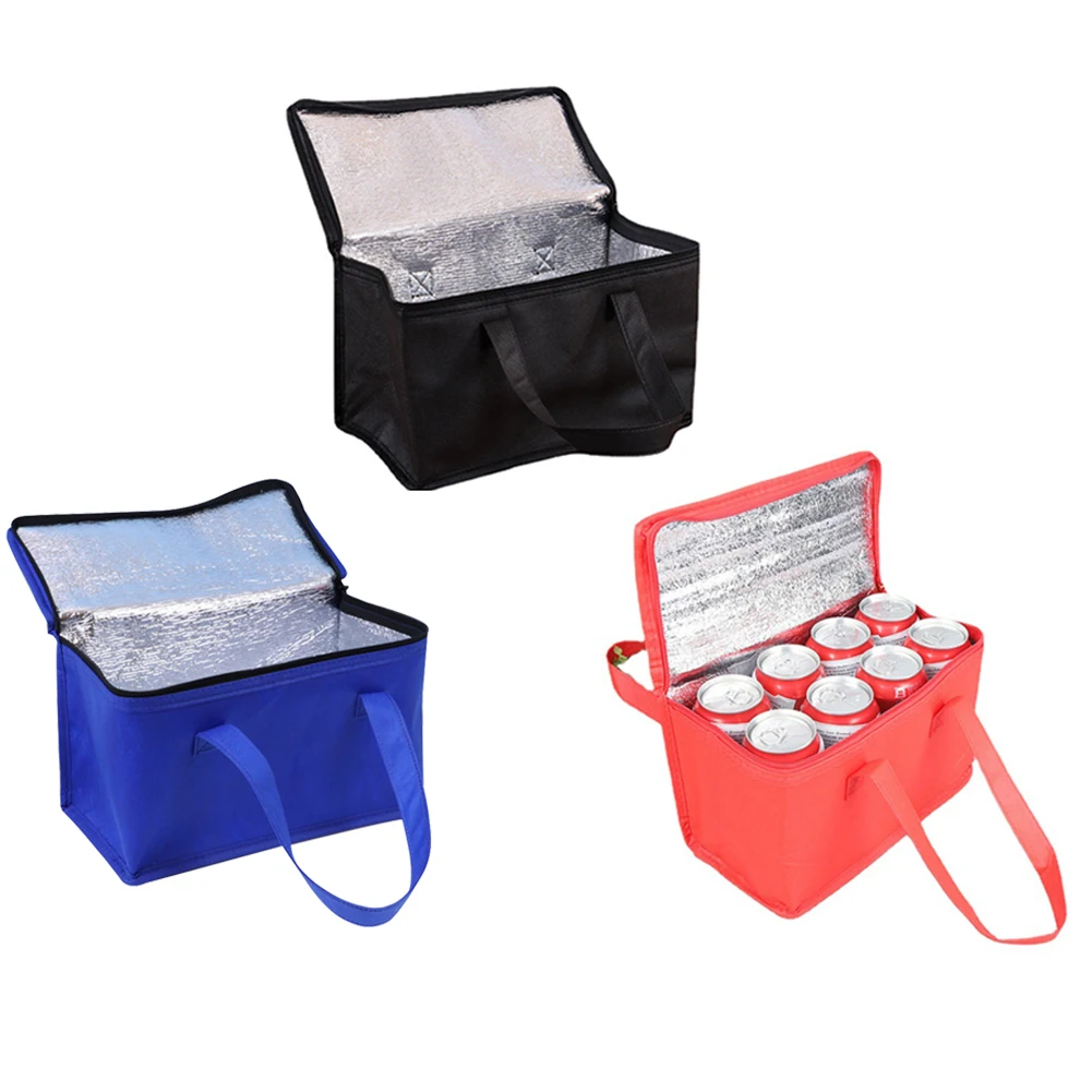 Portable Lunch Cooler Bag Folding Insulation Picnic Ice Pack Food Thermal Bag Drink Carrier Insulated Bags Camp Drink Bento Bags