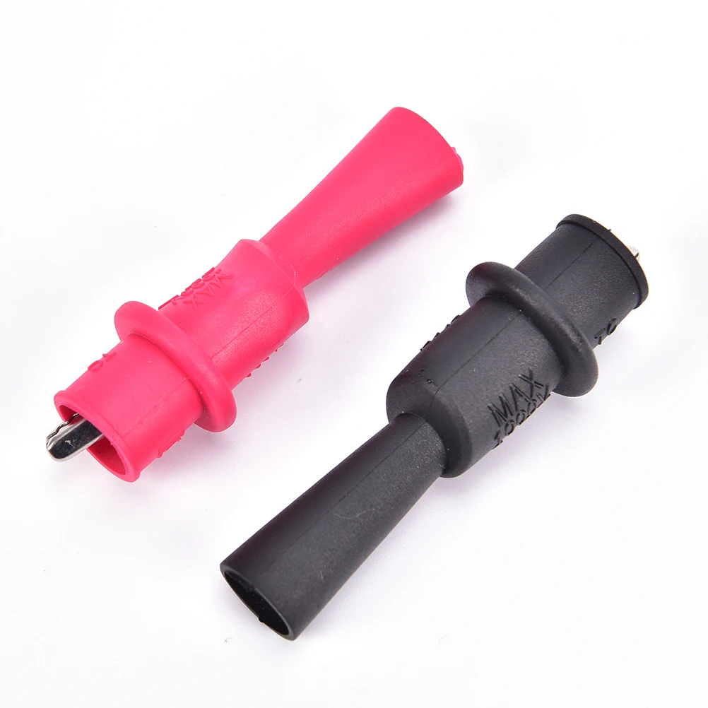 2Pcs Alligator Crocodile Test Clip Clamp For Fluke Multimeter Tester Probe