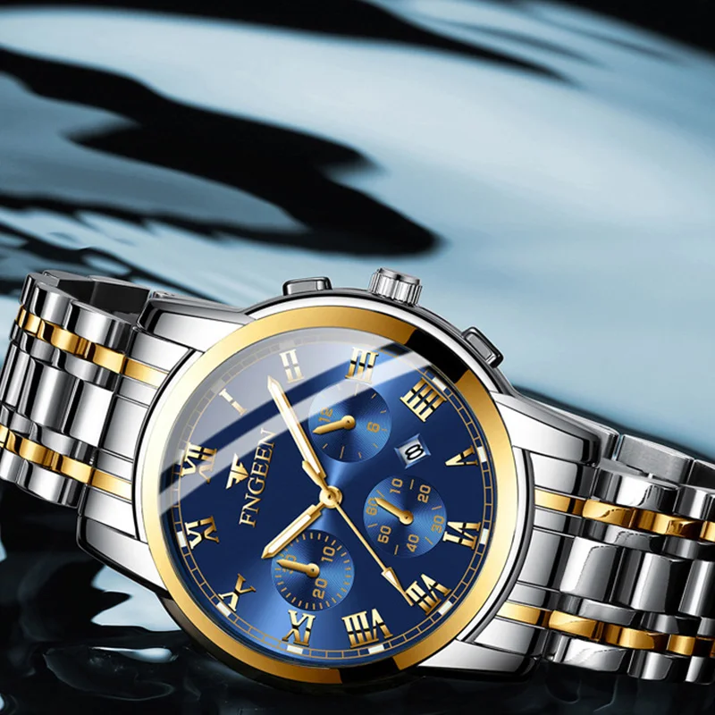 BINBONG Men Watches 2024 Top Brand Luxury Waterproof Date Clock Male Steel Strap Casual Quartz Watch Sports Wrist Watch Men 4006 5