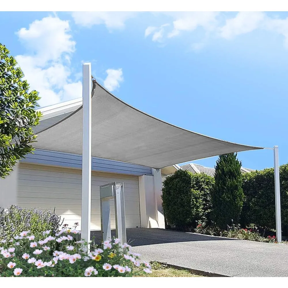 

Garden Awning, Rectangle Patio Sun Shade Sail Canopy, 8'x10'Patio Sunshade Cover Canopy - Durable Fabric Cloth, Sun Shade
