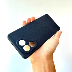 Tecno Pova Sand Matte Silicone Shockproof Phone Case with Full Camera Protection for Pova 7 4G (Black)