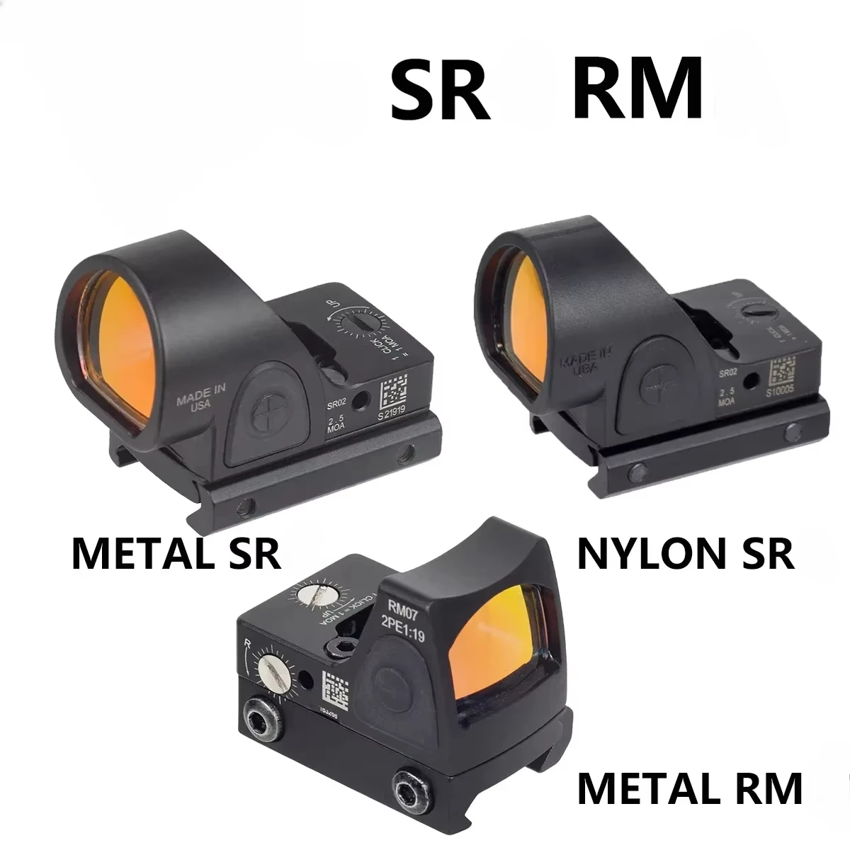 SR RM Mini Red Dot Sight Collimator Scope Glock Rear Sight Mount Hunting Optics Holographic Hot 20mm Rail Riflescope red dot sight rifle scope holographic collimator