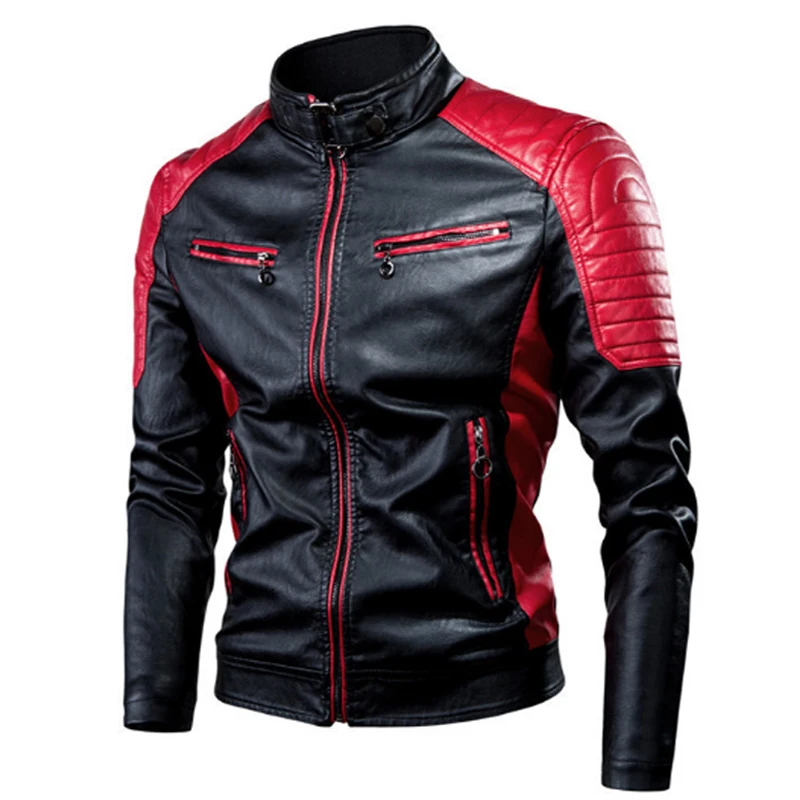 Motorcycle leather jacket men's racing waterproof cycling suit