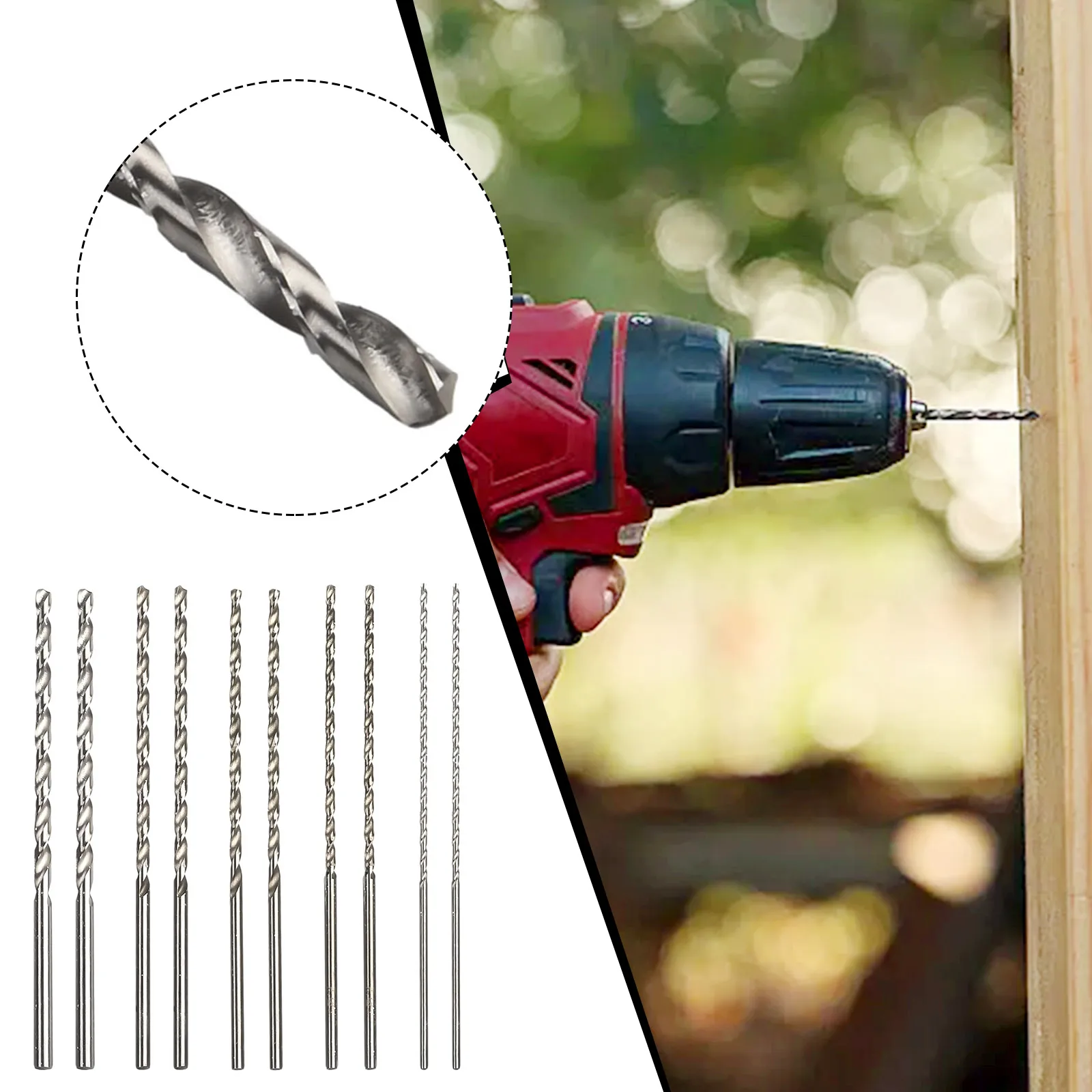 Drilling Machines Drill Bit Electric Drill 4mm Accessories Extra Long High Speed Steel Parts Silver 10PCS 150mm