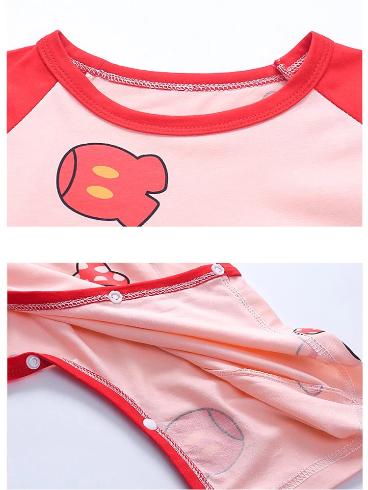 Children's Spring and Autumn Cartoon Satin Silk Sleeping Bag Comfortable Girl's One Piece Pajamas 1-6Y