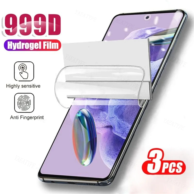 

3Pcs Hydrogel Film For Xiaomi Redmi Note 12 Pro Plus 11s 10 8 9s Pro 7 Mi 12T Lite Poco X3 X5 X4 Pro F3 F4 GT Screen Protector