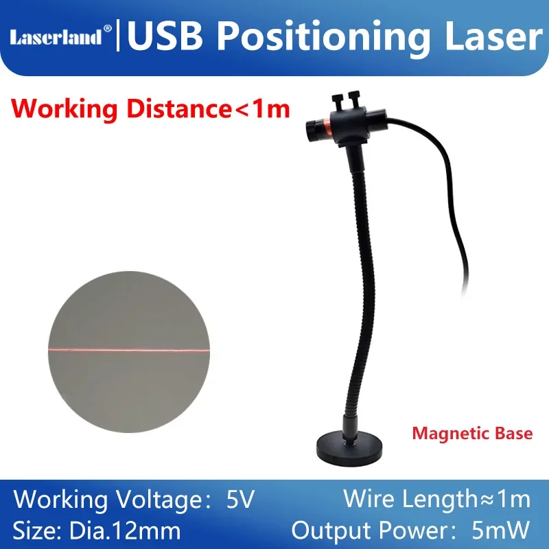 Laser Sewing Guide machine positioning Ling Generation Cross Hair USB connection magnetic base
