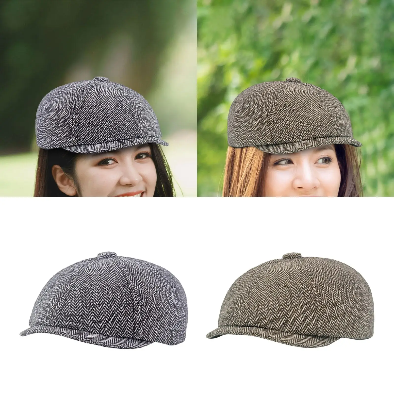 Men Beret Hat Golf Hat Adjustable Classic Autumn Winter Casual Fashion Gift Flat Cap for Camping Travel Driving Hiking Outdoor