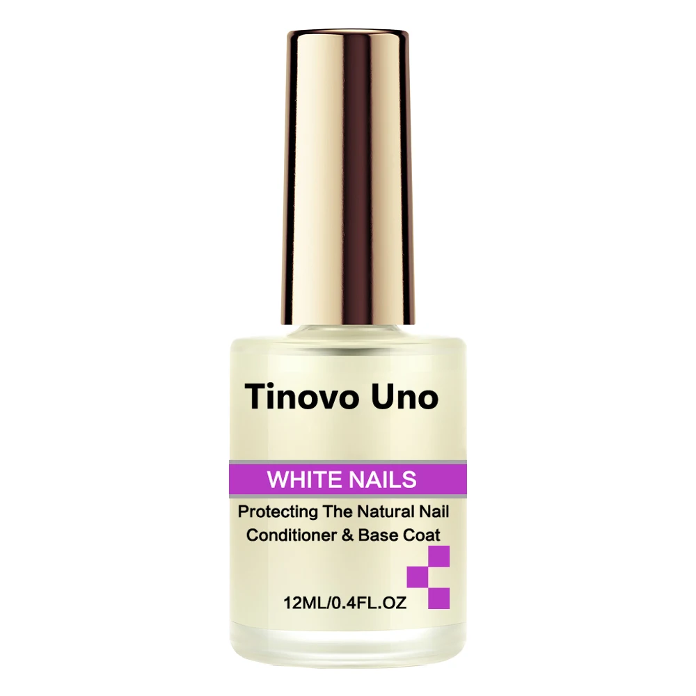 Nail Art Set, Nail Treatment, Nail Top Coat Tinovo Uno Whitener Nails Base Oil Top Coat Natural Nail Hardener 12ML Fast Dry Growth Protein Nail Art Treatment Manicure Care