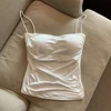 Sophisticated Girls Pleated Halter Crop Top Summer Versatile Soft and Breathable Girls Camisoles Girls Daily Wear Underwears 6