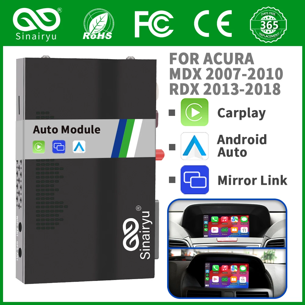 Беспроводной автомобильный модуль Carplay Android TV AI BOX Radio для Acura RDX MDX pilot Model 2007-2013, комплект смарт-автомобильных систем, аксессуары