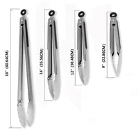 1 pièces Barbecue gril pinces salade Steak Spaghetti bonbons charbon de bois viande acier inoxydable Camping Barbecue cuisine friture alimentaire Clips pince 5