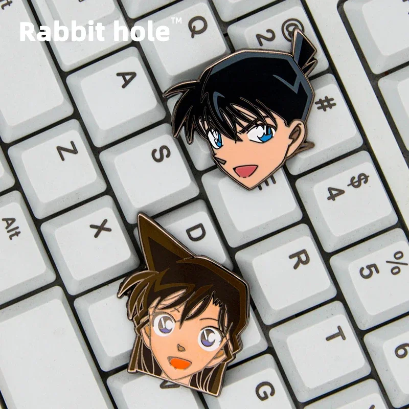 

Anime Detective Conan Kudou Shinichi Mouri RanHaibara Ai Cosplay Metal Badge Button Brooch Pin Medal Souvenir Bag Clothes Decor