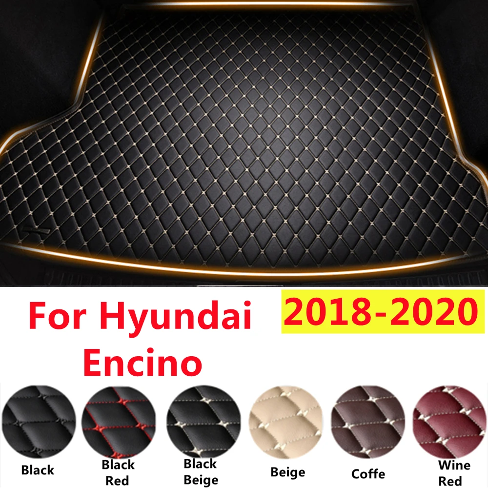 

SJ XPE Leather Car Trunk Mats Custom Fit For HYUNDAI Encino 2018 19 2020 AUTO Accessories Rear Cargo Liner Boot Pads Waterproof