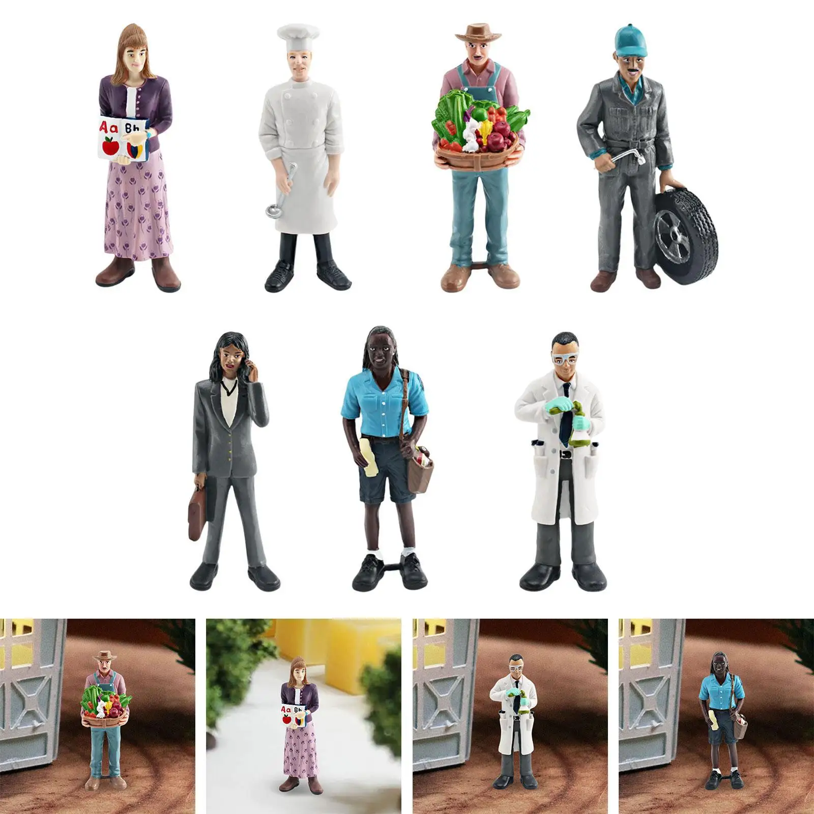 People Figure Hand Drawing Desktop Ornament Movie Props Sand Table Layout