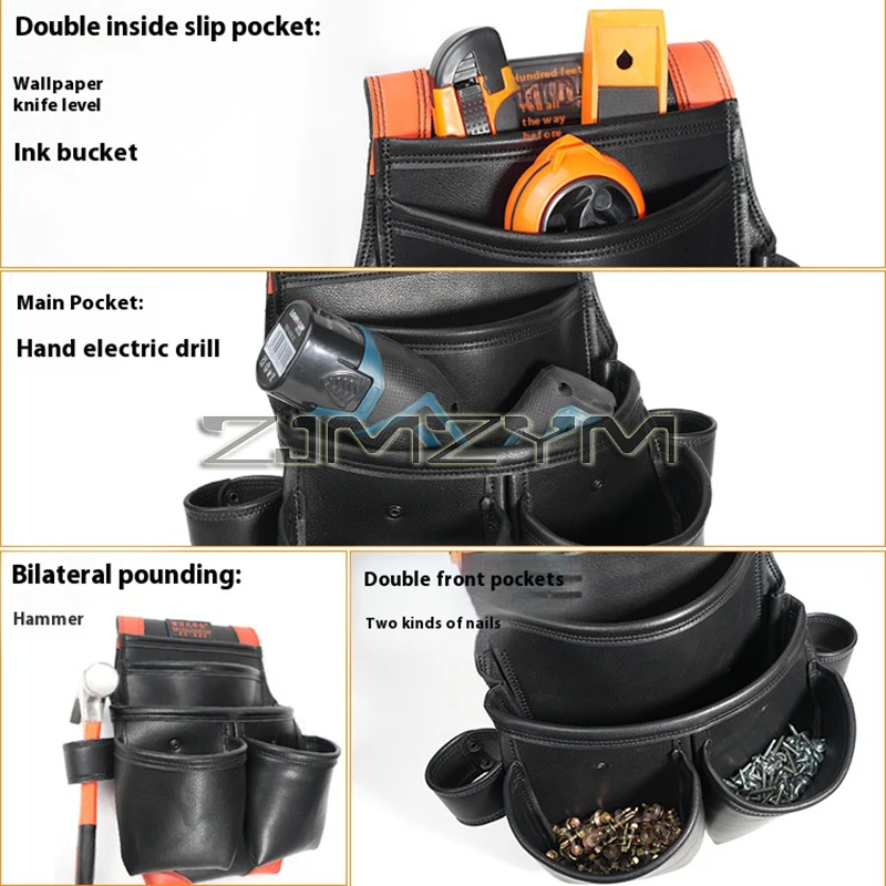 Pochettes à outils de poche, pochettes à outils en cuir pour