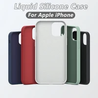Liquid Silicone Phone Protectiver Case For iPhone 15 14 11 Pro Max 13 12 Mini XR X XS 8 7 Plus Protector Shockproof Back Cover