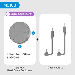 Hagibis Magnetic SSD Enclosure with USB - C 3.2 Gen2 Interface (MC100)