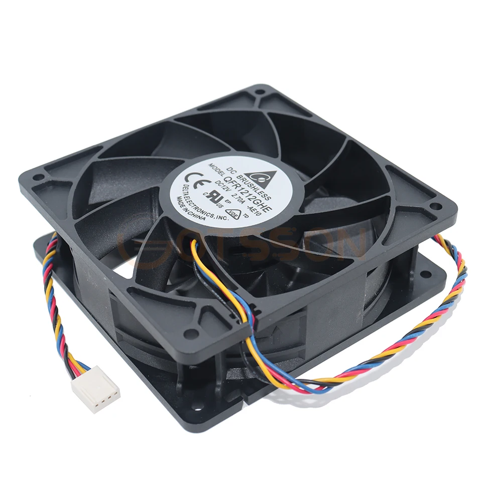 ビットコインマイナー用サーバー冷却ファン,リーダーqfr12ghe,QFR1212GHE-PWM, 4p dmw,12v,2.7a,12038,74y5220,120x120x38mm  - AliExpress