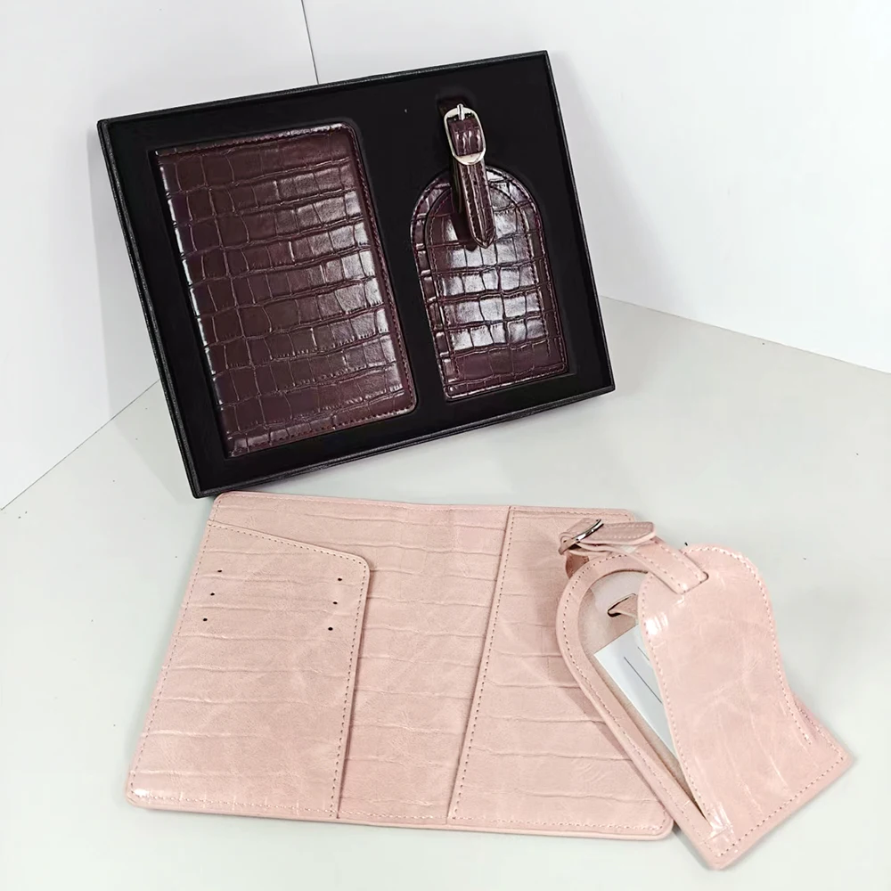 Set Regalo di Lusso con Porta Passaporto e Etichetta Bagaglio Personalizzabile, Accessori da Viaggio per Uomo e Donna - immagine 5