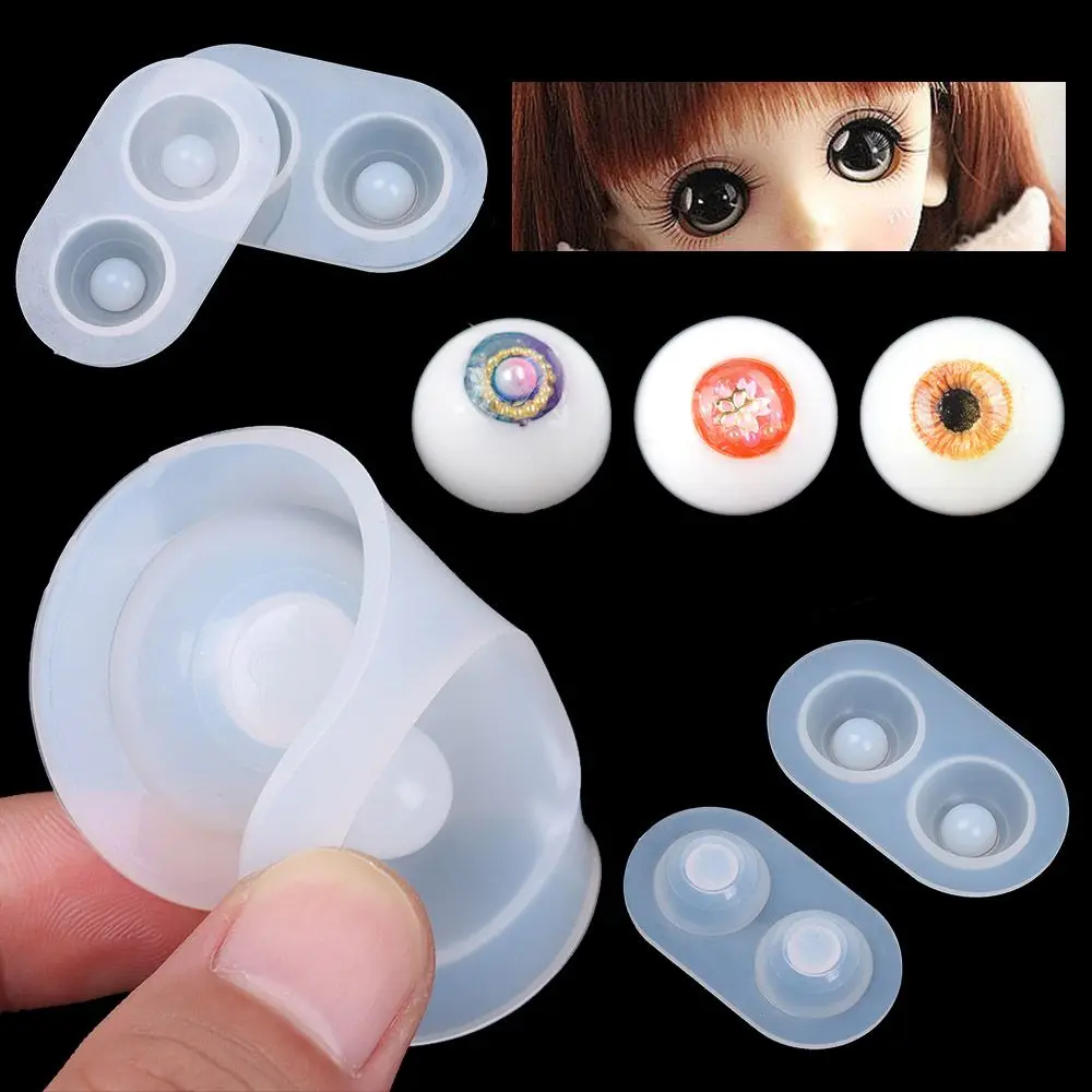 Silicone Doll Eyes Mold Half Round Eyeballs for DIY Accessories