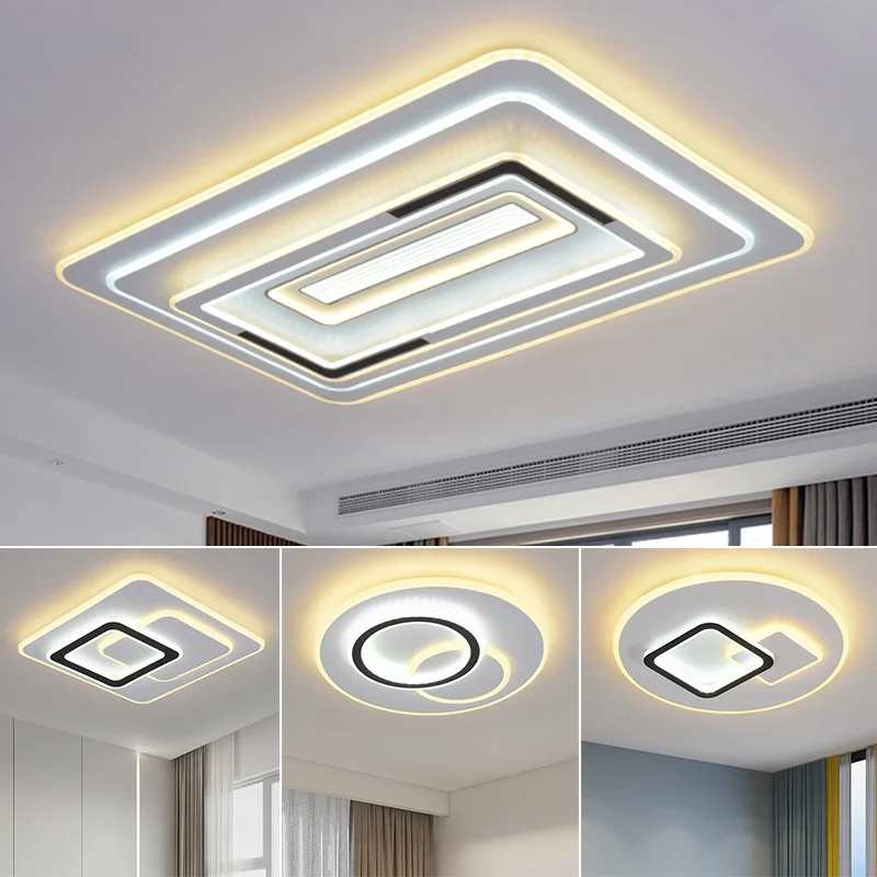 Modern LED Ceiling Lamp Square LED Panel Ceiling Light for Bedroom Living Room Kitchen Indoor Lighting Fixture