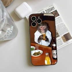 Whimsical Monkey Shockproof Silicone Phone Case - Cute Animal Design - iPhone 12 (-1)