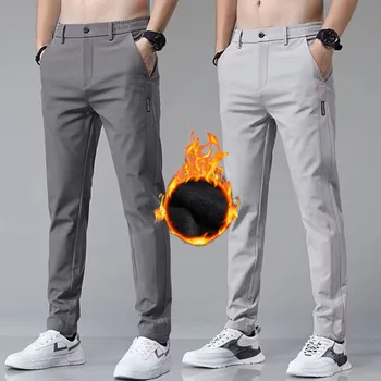 Men’s Winter Fleece Stretch Casual Jogger Pants 1
