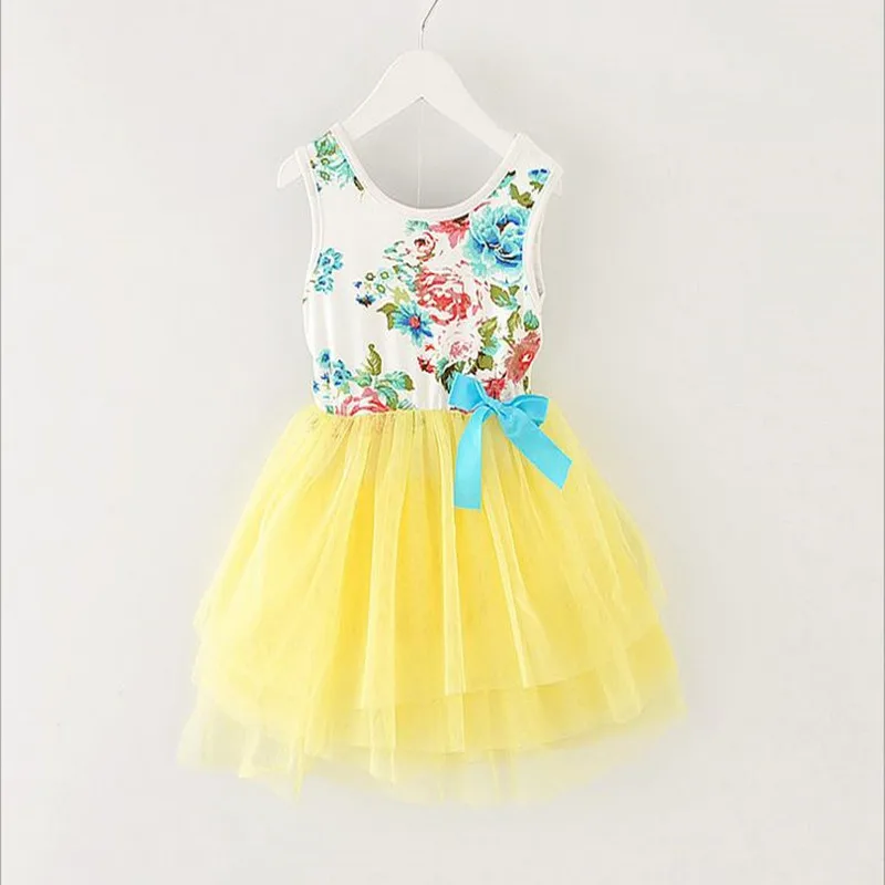 Girl Dress Summer New Floral Baby Girl Dress Princess Dress Infant