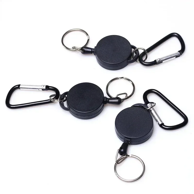 1pcs Retractable Badge Reel ID Card Lanyard Name Tag Metal Key Chain Ring Belt Clip Pull Keyring Id Badge Holder Badge Clip 4