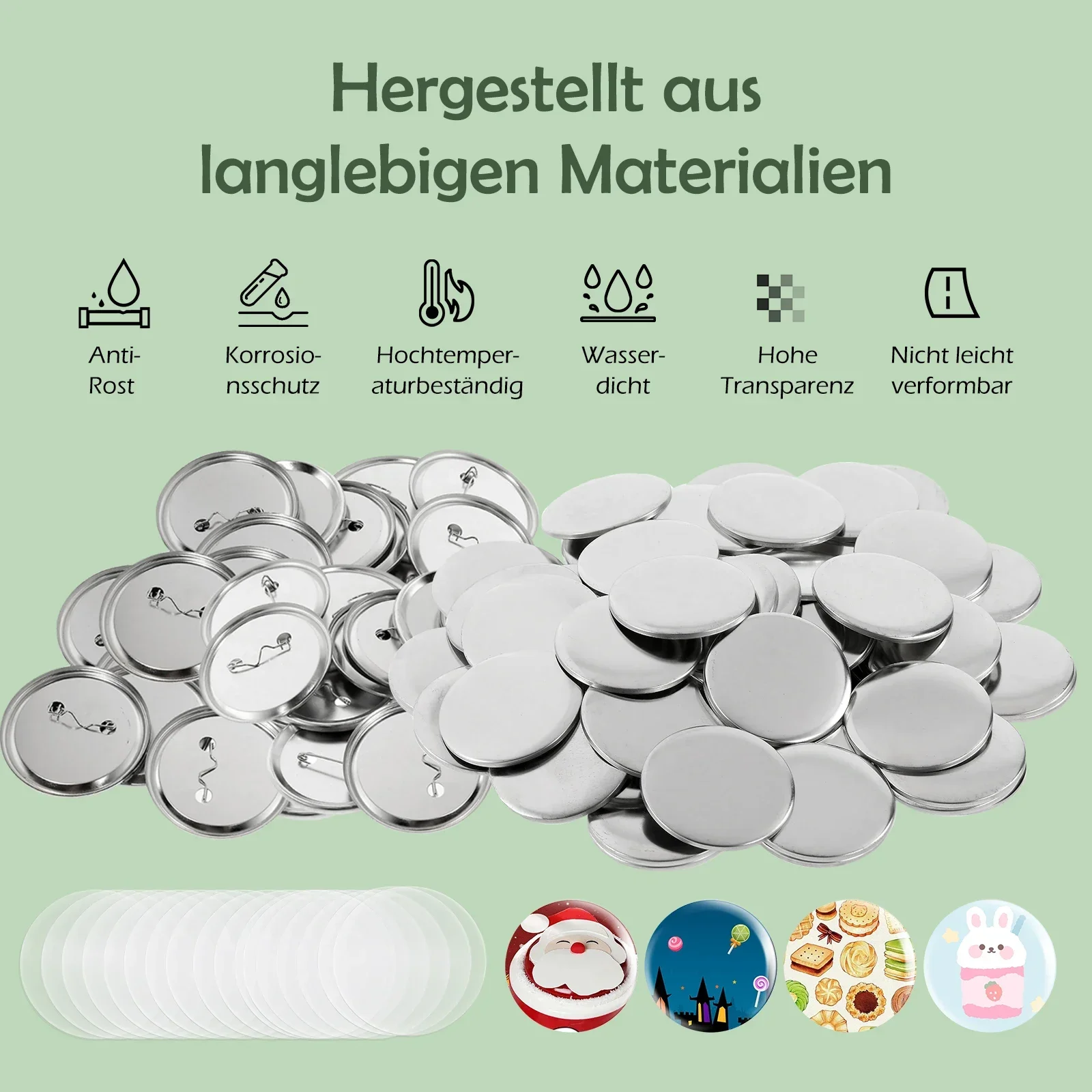 Badge Parts Button Making Supplies Badge Pin 25mm 44mm 58mm Button Badge Maker Machine DIY Pin Press with Parts Circle Cutter