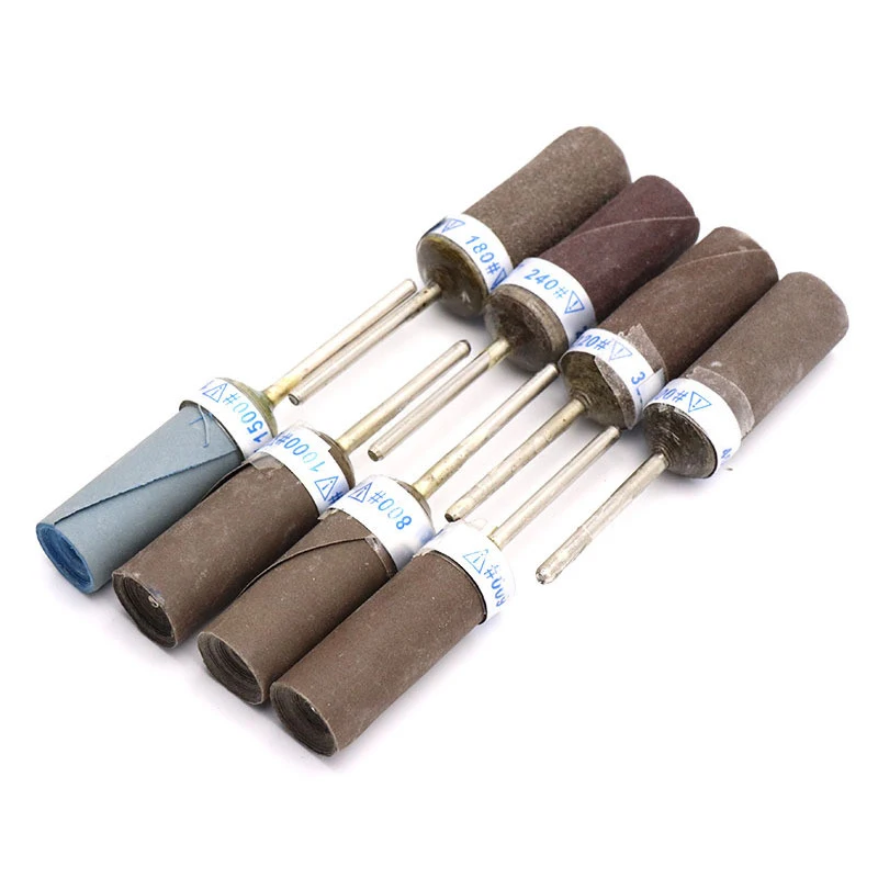 

5/10pc Wet&Dry Sandpaper Sanding Bar 2.35mm Shank Diameter 180 240 320 400 600 800 1000 to 10000Grit For Electric Rotary Grinder