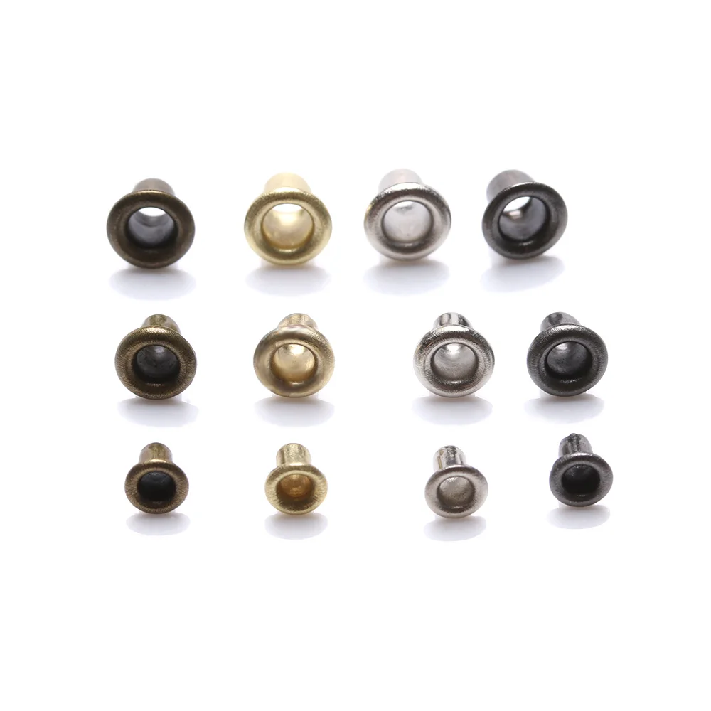 50pcs 1.5/2.0/2.5mm Ultra-small Metal Eyelet Belt Buckle for DIY Doll Clothes Shoes Bags needlework Buckles Sewing Accessories eyelet grommet ring metal eyelet buttons